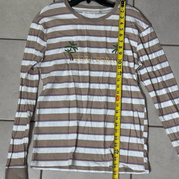 Pacsun Bora Bora Shirt Multicolor Stripe‎ Long Sleeve Shirt Size Small. - Picture 8 of 9